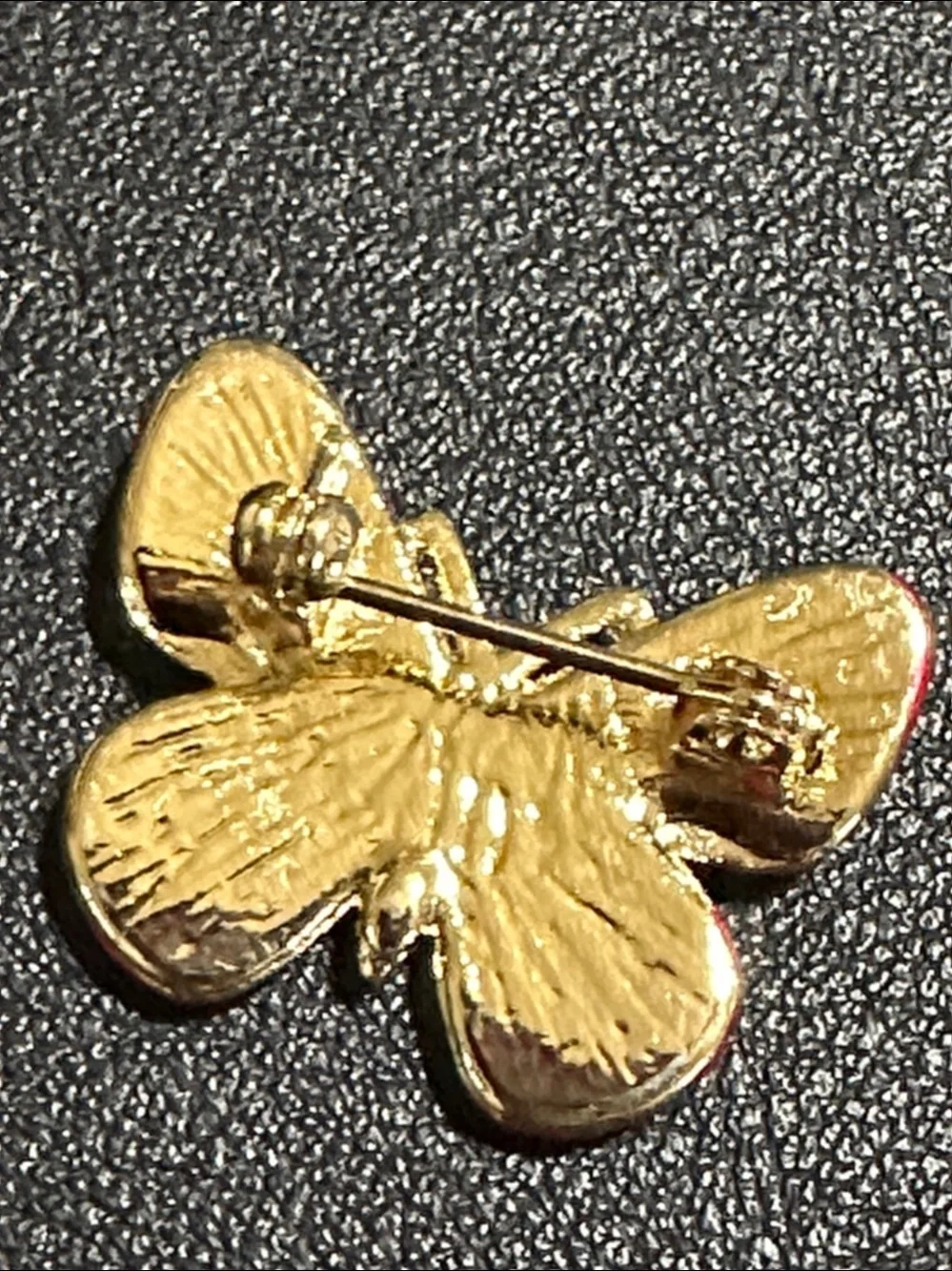 Roman 2017 Bereavement 18k Gold Plate & Crystal Accent Butterfly Brooch